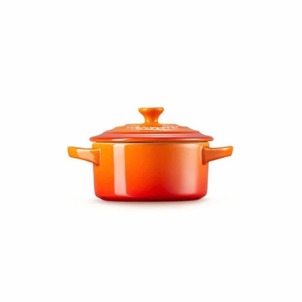 Le Creuset Mini Cocotte - Vibrant Orange-Red Tabletop Casserole - Set of 2 - Picture 6 of 9